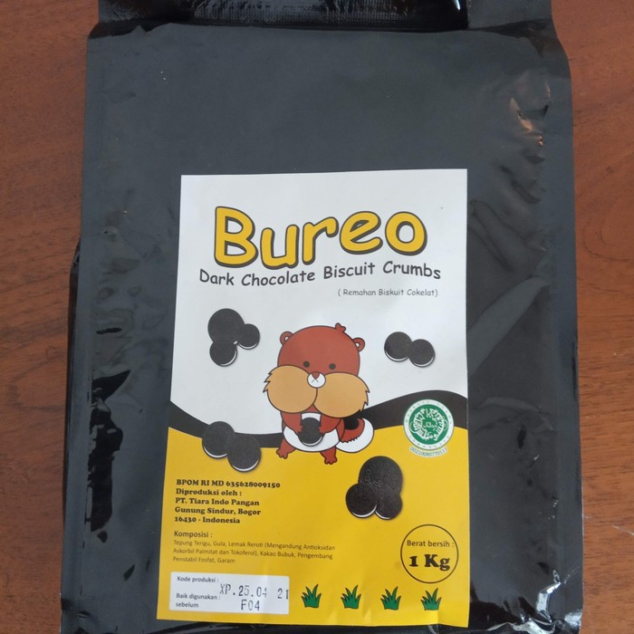 Bureo Dark Chocolate Cookie Crumbs 1kg untuk topping es bubble drink