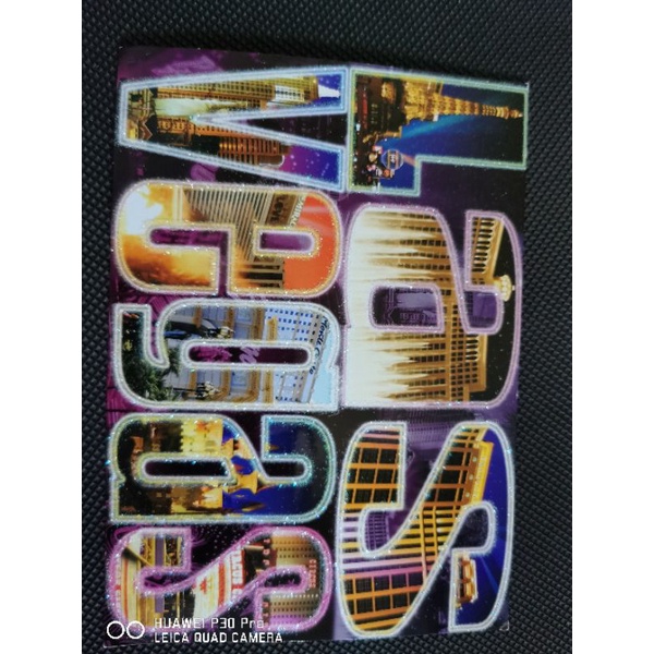 

kartu pos amerika/Las Vegas glitter postcard