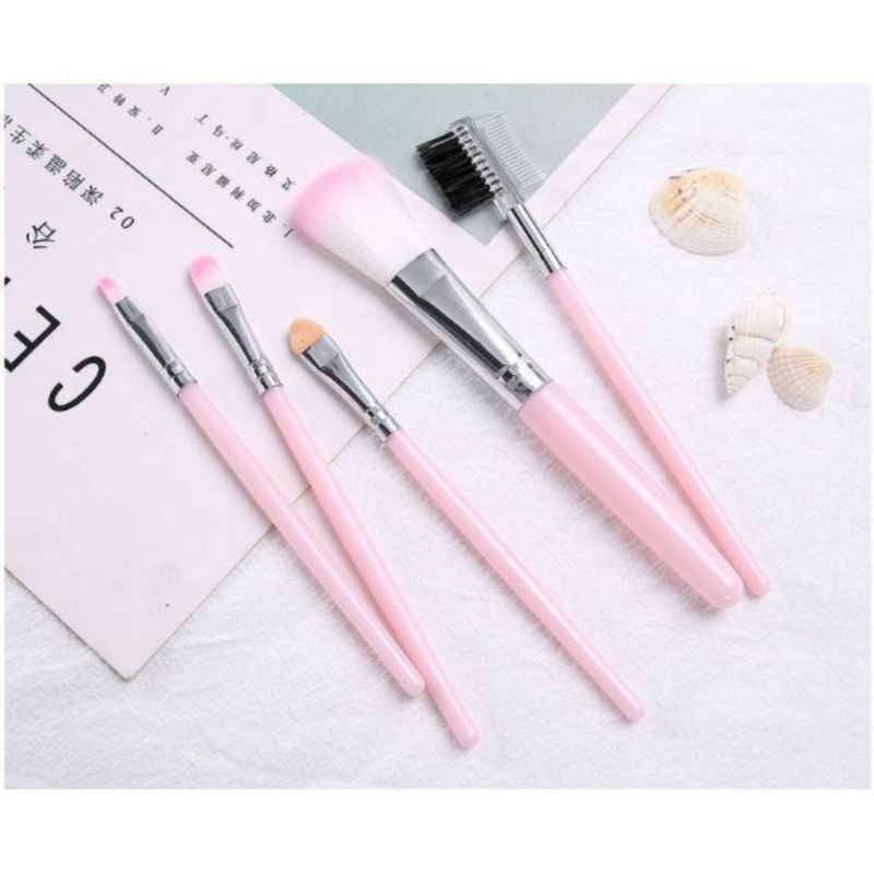 Alat Make Up Brush Set 5 in 1 Packingan Make Up Tools / Brush / Kosmetik Import#1-1brush -set
