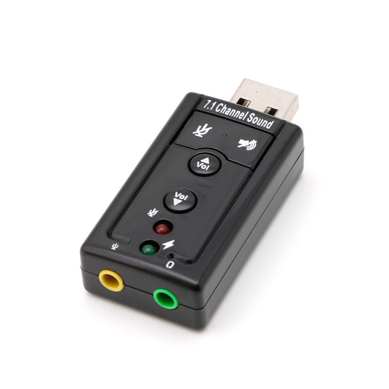 Btsg Adapter Sound Card Eksternal 7.1 Channel 3d Warna Hitam Untuk Pc / Laptop