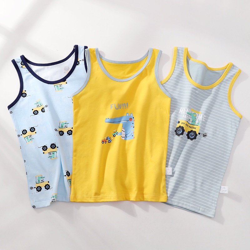 Set Singlet Anak Laki Laki / Dalaman Anak Laki Laki / Singlet Anak Cowok / Kaos Singlet Anak Laki Laki / Singlet Anak Katun / Kaos Oblong Anak Cowok