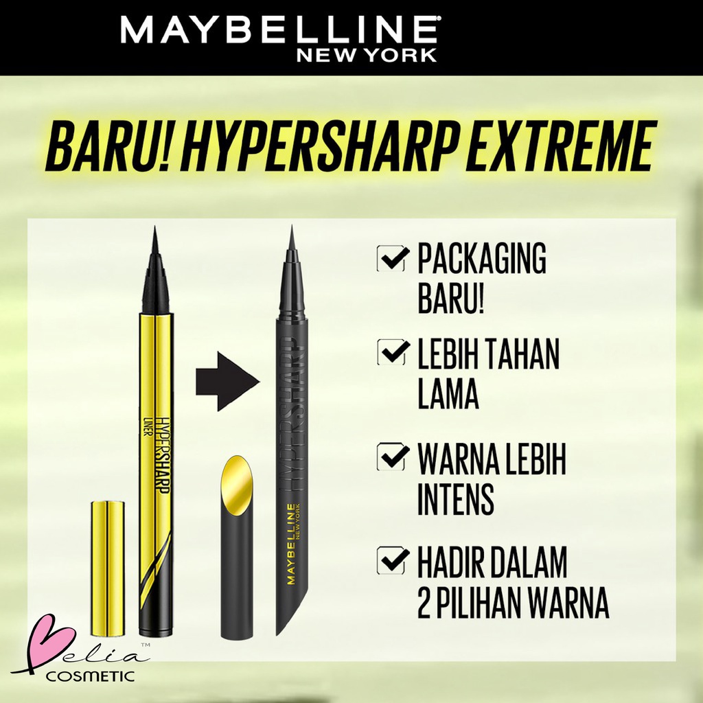 ❤ BELIA ❤ Maybelline Hypersharp Extreme Liquid Eyeliner - Eye MakeUp - Waterproof Eyeliner | BPOM