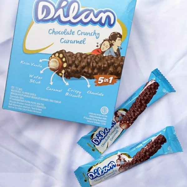 BOX - Dilan Chocolate Crunchy 24g isi 12pcs