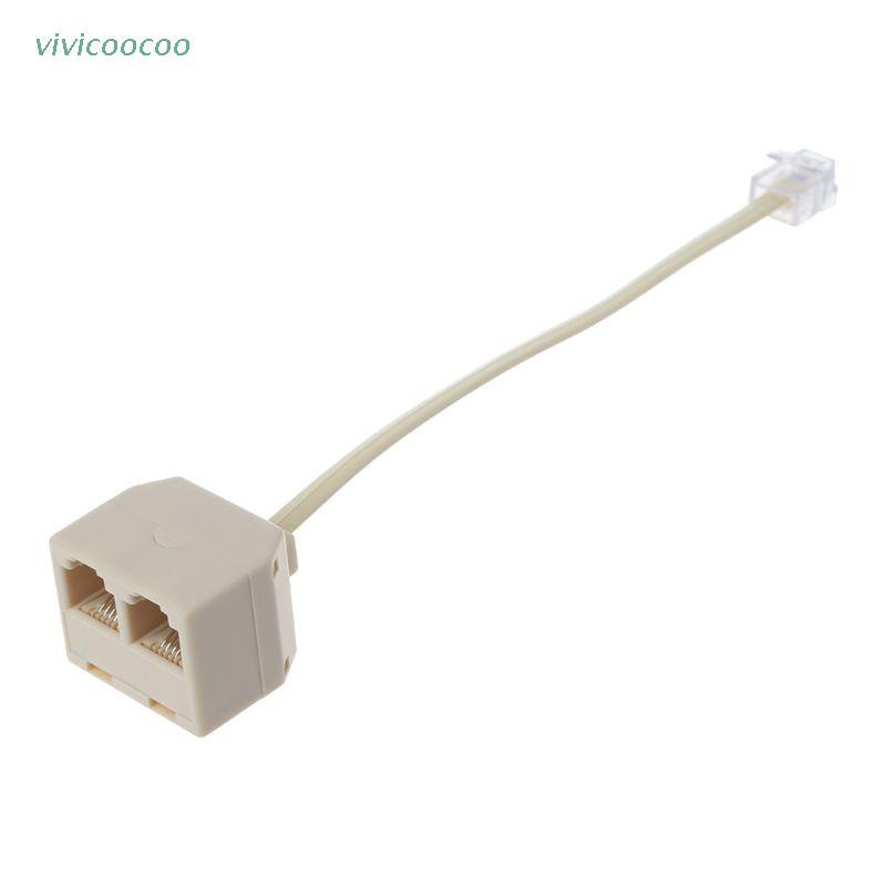 Adapter Splitter Telepon Rj11 6p4c 1 Male Ke 2 Female Rj11 Ke Rj11