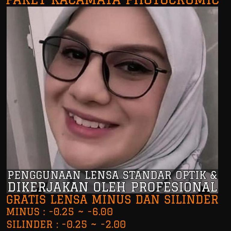 V8P3 Paket Kacamata Lensa Photocromic 2189 ( Minus dan Silinder) 0KA