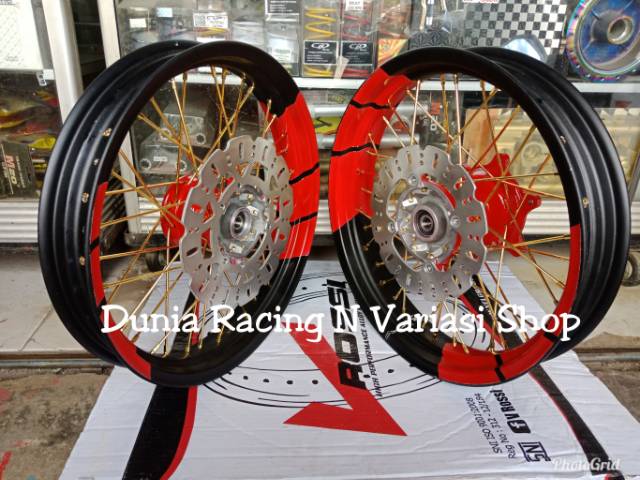 Velg Supermoto Honda CRF 150 ring 17 lebar Tromol depan belakang Crf pnp Sama rakit