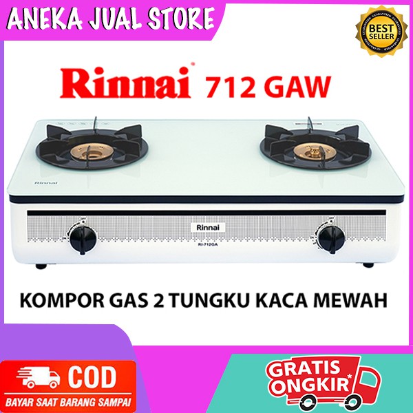 Jual Rinnai Ri 712 Gaw White Kompor Gas 2 Tungku Kaca Mewah Berkualitas Garansi Resmi Shopee Indonesia