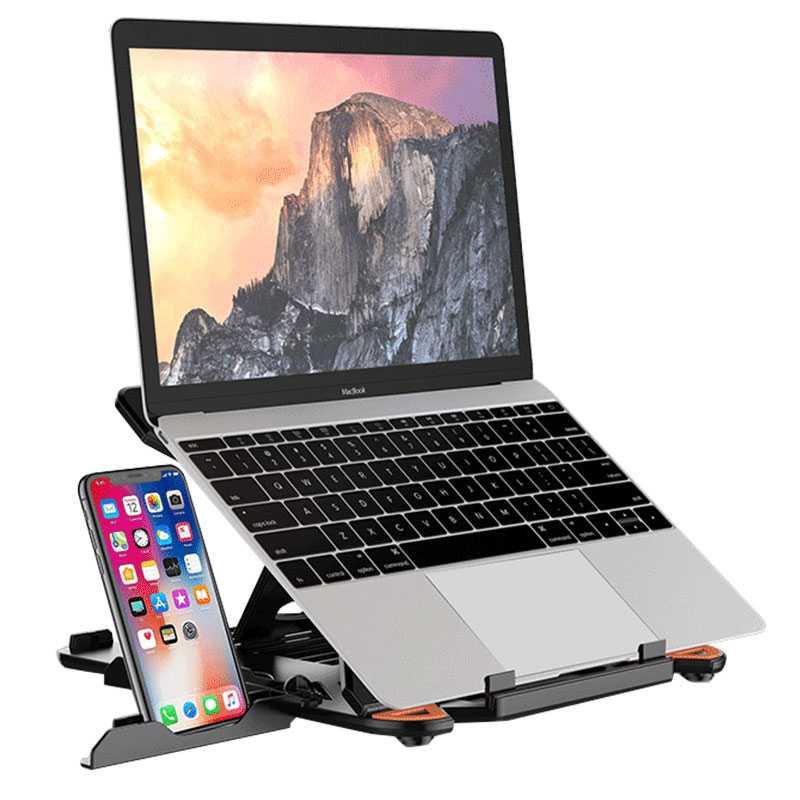 ICE COOREL Laptop Stand Adjustable Angle with Smartphone Holder - E5 ( Mughnii )