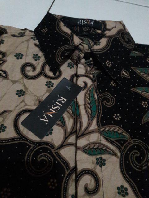 Risna Batik Hrb141 A Kemeja Batik Pria Lengan Pendek