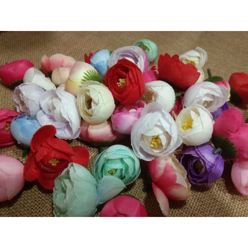 bunga peony 3 cm untuk aksesoris mahar nikah rustic