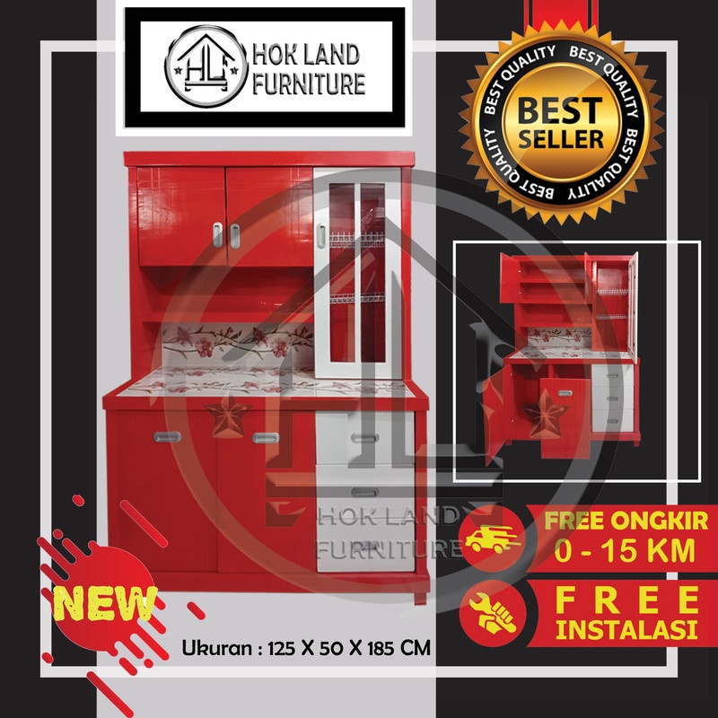 Lemari sayur 3 pintu lemari rak piring dapur minimalis / Lemari Sayur 3Pintu Kayu Multiplek / LS27