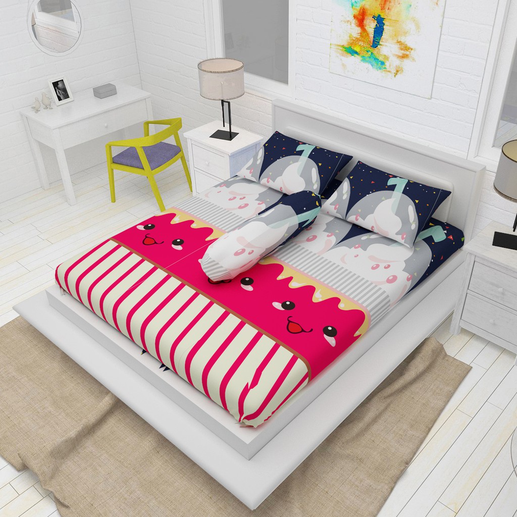 Sprei / Seprai Endless Love Queen B2 160 x 200 - My Ice Cream Murah dan Berkualitas