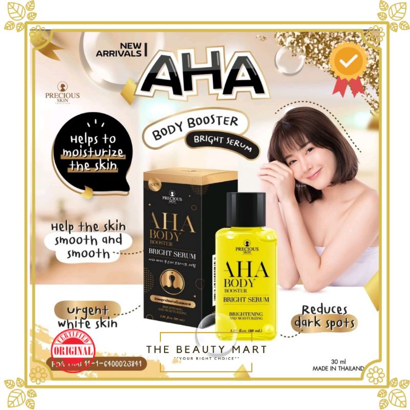 [BPOM] Precious Skin AHA Mimi Brightening &amp; Whitening Booster Body Serum / Serum