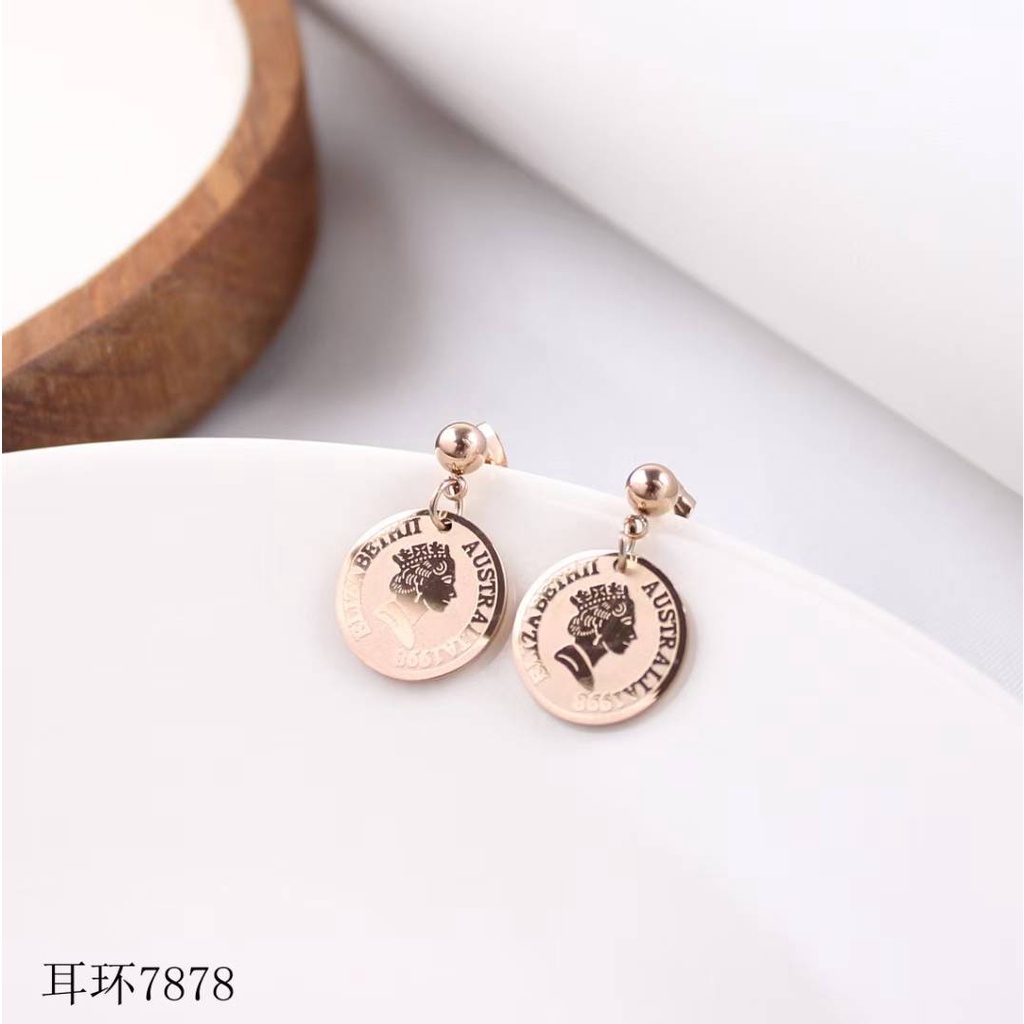 Anting titanium jepit koin grosir anti karat