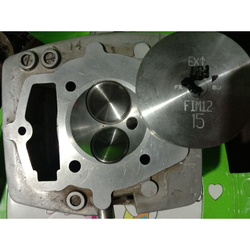 silinder+piston rubahan sudut klep 36/31 gl,mp,tiger,cb+piston 70/71/72