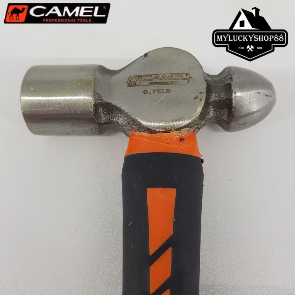 Camel Palu Konde 3/4 LB Ball Pein Hammer Rubber Grip Karet 0.75 LB