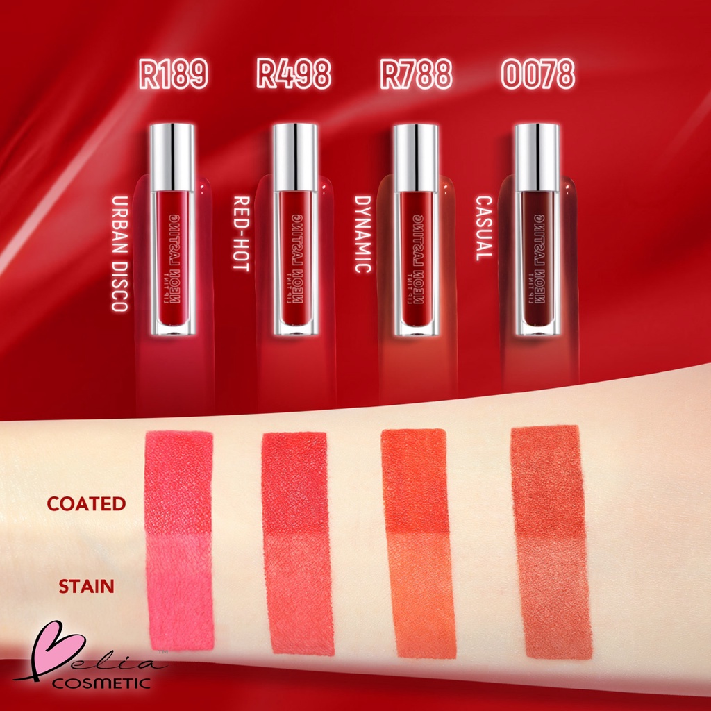 ❤ BELIA ❤ YOU Neon Lasting Lip Tint | Moisturizing liptint | long lasting lip stain | BPOM