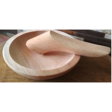 Cobek ulekan kayu diameter 20cm dan 22 cm / Ulekan kayu