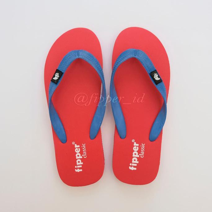 SANDAL FIPPER CLASSIC ORIGINAL FOR MAN, SANDAL FIPPER PRIA - MERAH, SIZE 7