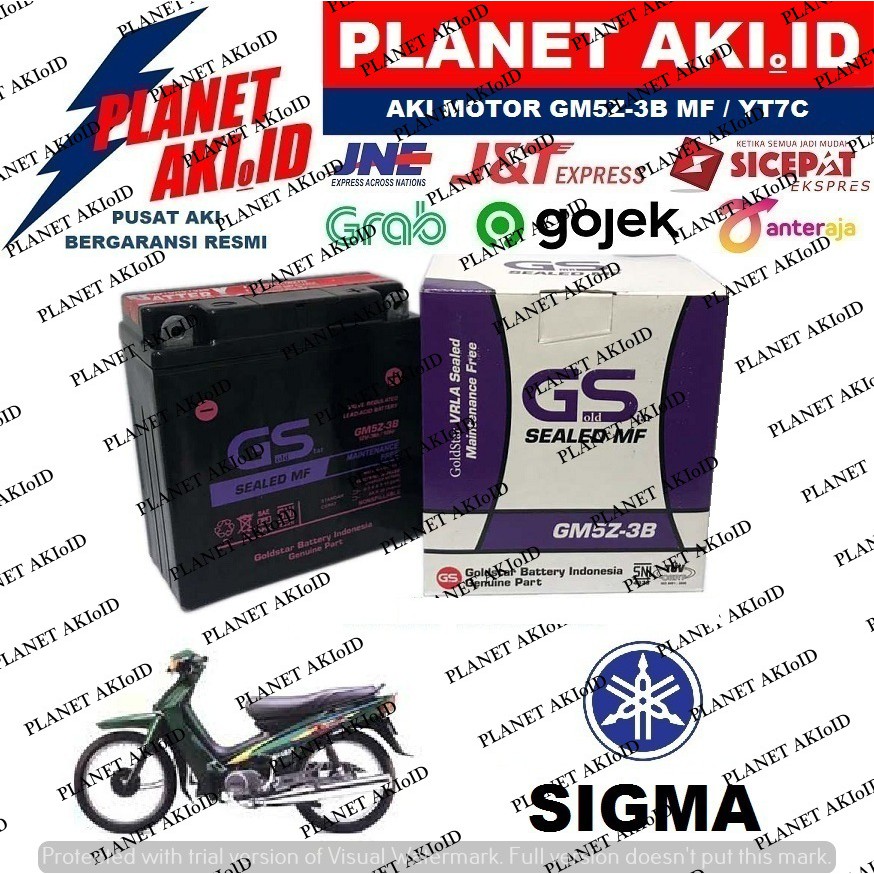 Aki Motor Yamaha Sigma GM5Z3B Accu Kering MF