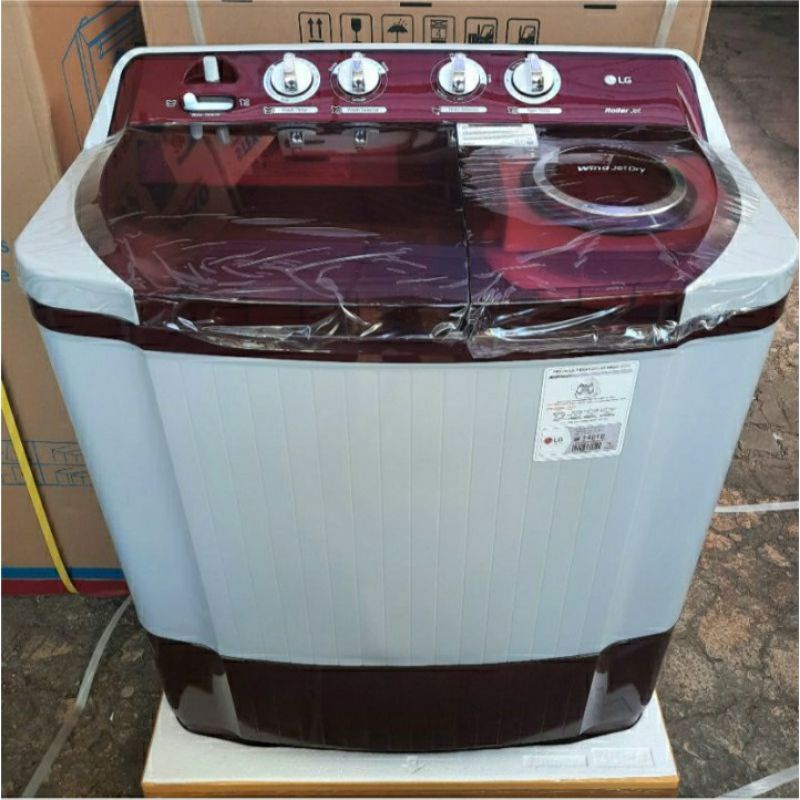 LG Mesin Cuci 2 Tabung P 9050 RTB P9050 P9050RT P9050RTB 9050RTB Twin Tube 9Kg PROMO MURAH