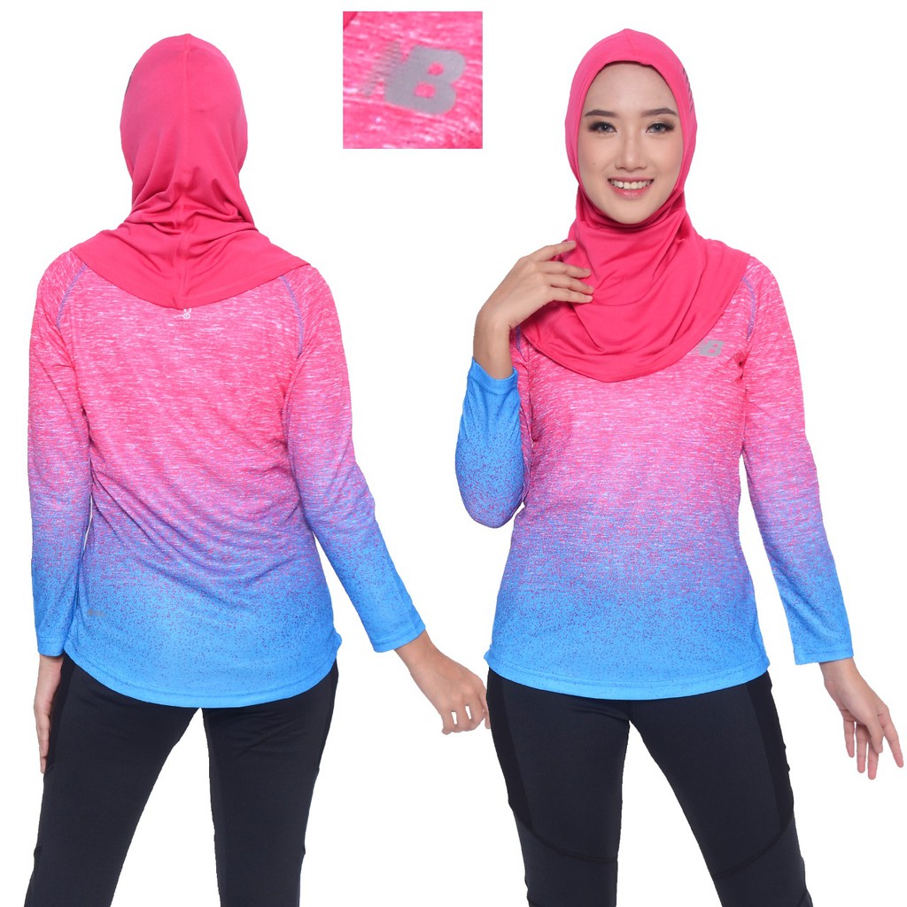 BJ - Kaos Sport Wanita Printing Long sleeve - Lengan Panjang 01