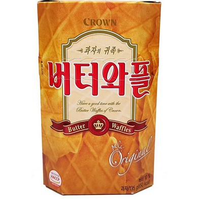 

Crown Butter Waffle Original 135gr - Snack Waffle - Made In Korea