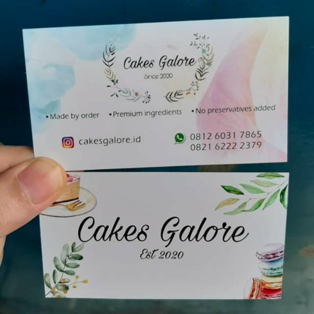 

Kartu nama cetak label logo onlineshop ( 2 dua sisi atau timbal balik ) isi 100lbr