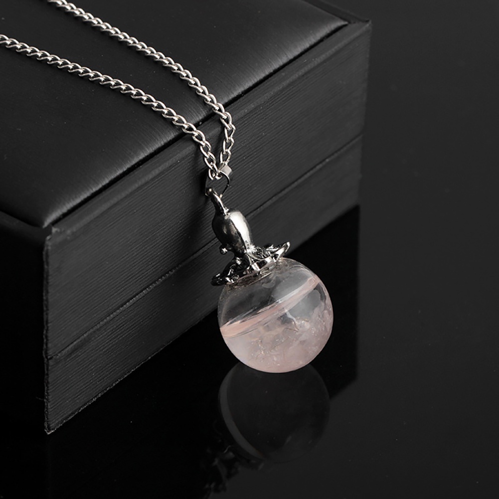 Hu Hu Hu Hu Hu Alat Bantu Pasang Kacamata♡ Kalung Rantai Dengan Liontin Bola Kaca Gurita Hias Batu Turquoise Imitasi Untuk Wanita