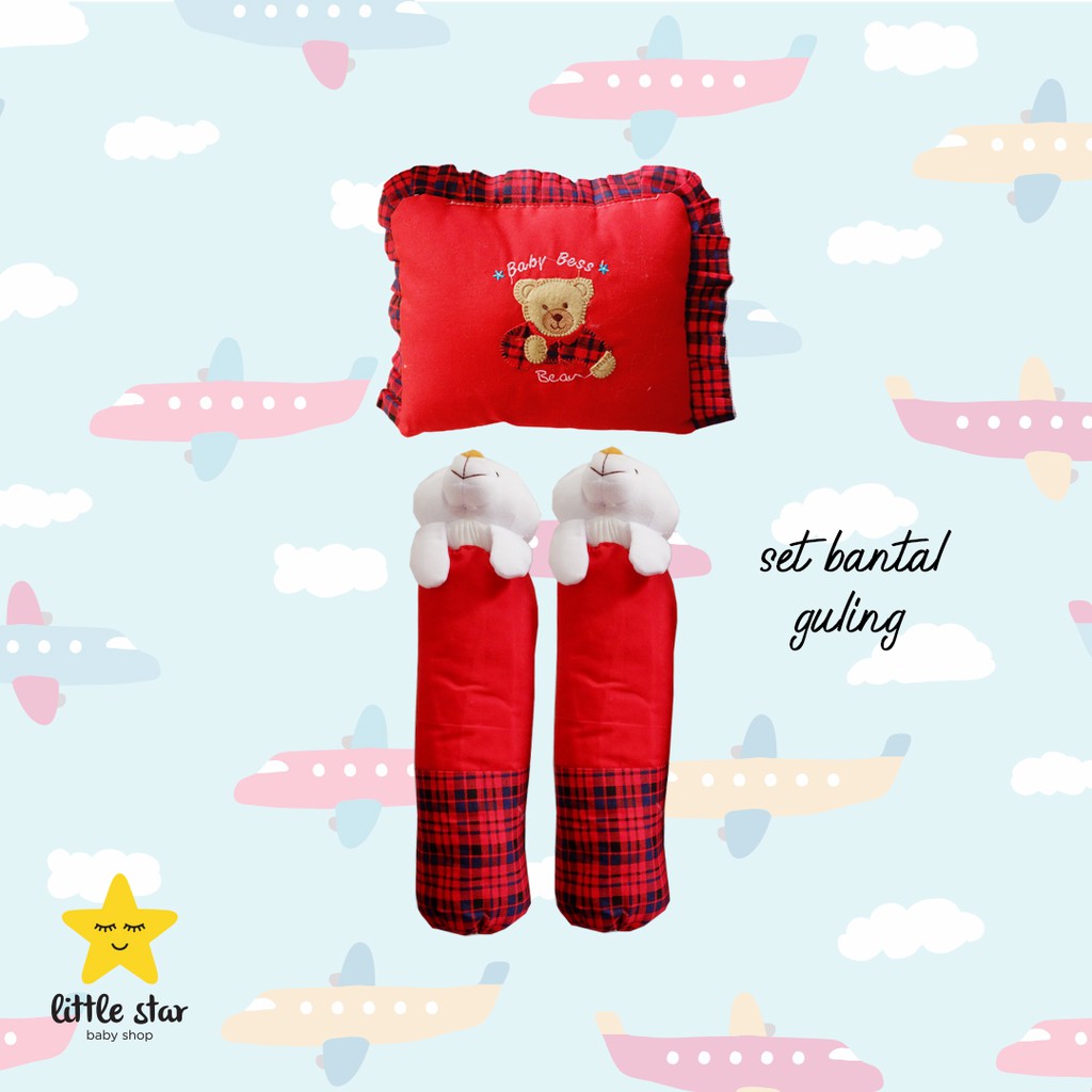 Bess Set Bantal Guling Bayi | Set Tidur Anak Baby Cewek Cowok Girl Boy