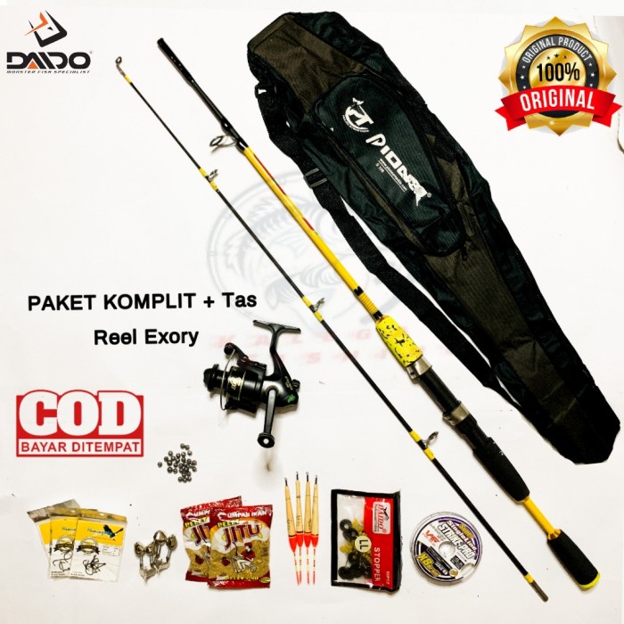 Pancing - Set Pancing Lengkap Daido Manta 165 Cm Bonus Tas Pancing Paket Komplit