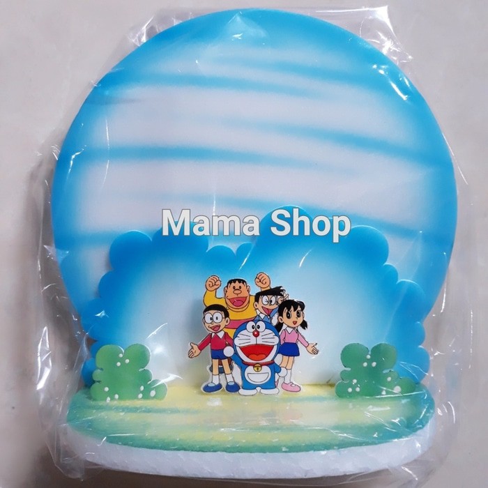 Background Kue Figure Doraemon Hiasan Kue Ultah Cake Topper