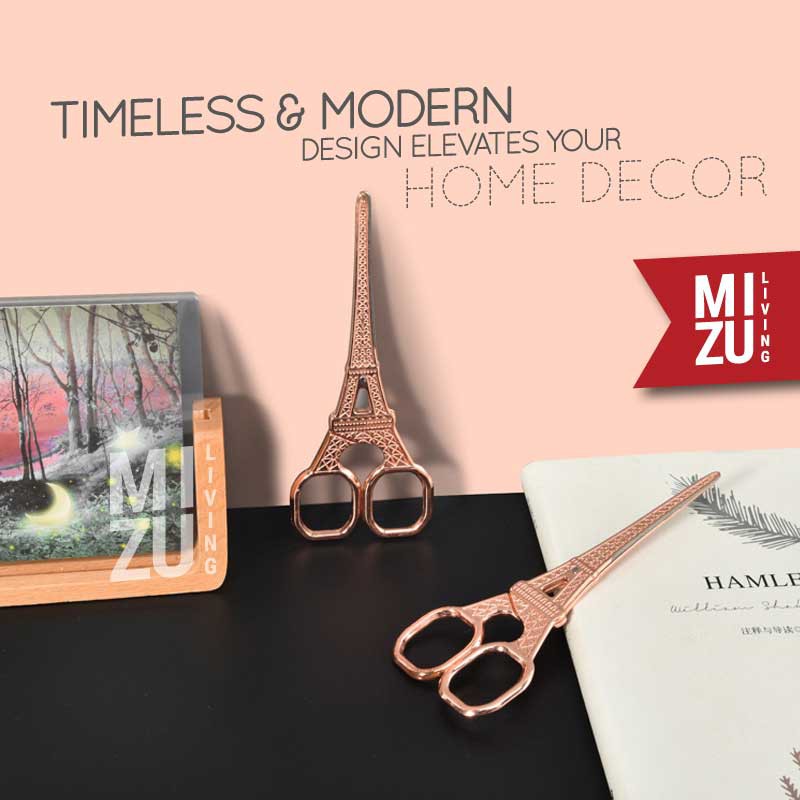 SUBLIMELY GOLDEN PARIS EIFFEL TOWER SCISSORS Gunting Emas Dekorasi Unik Cantik Craft Office Scissors-1