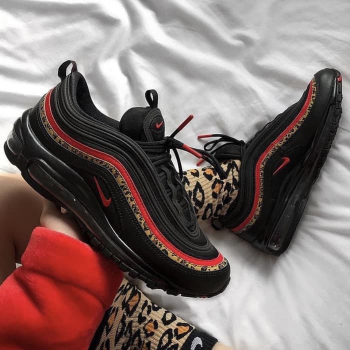 nike air max 97 black red leopard