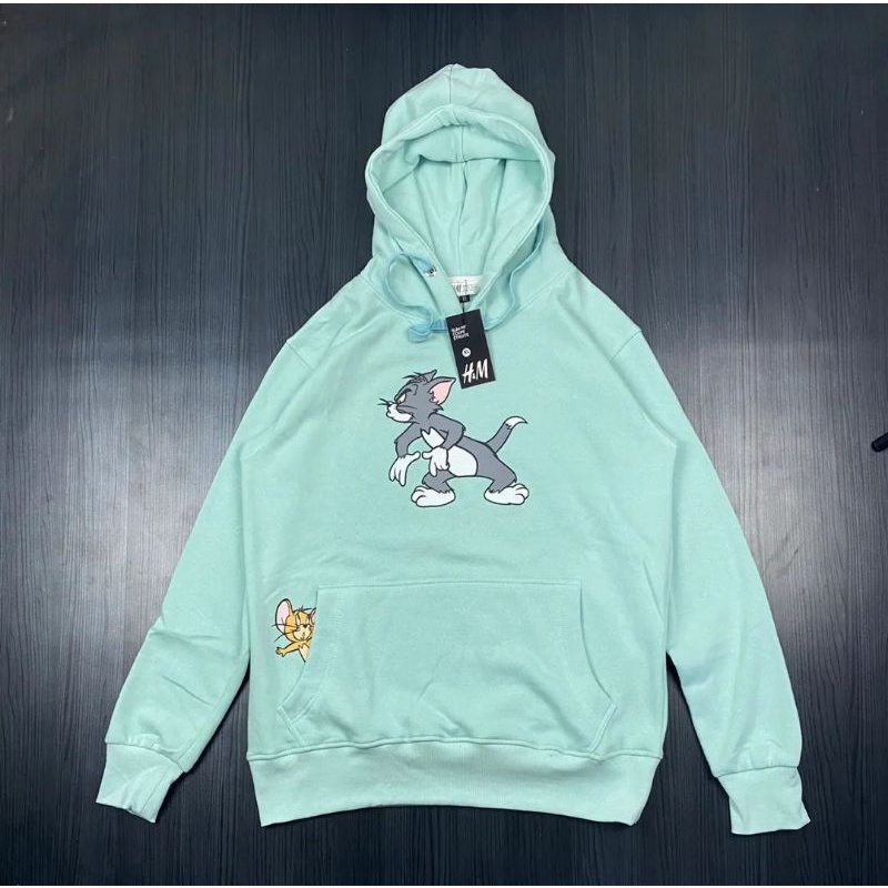 HOODIE H&amp;M TOM JERRY FULL TAG LABEL CASUAL HYPE FASHION PRIA