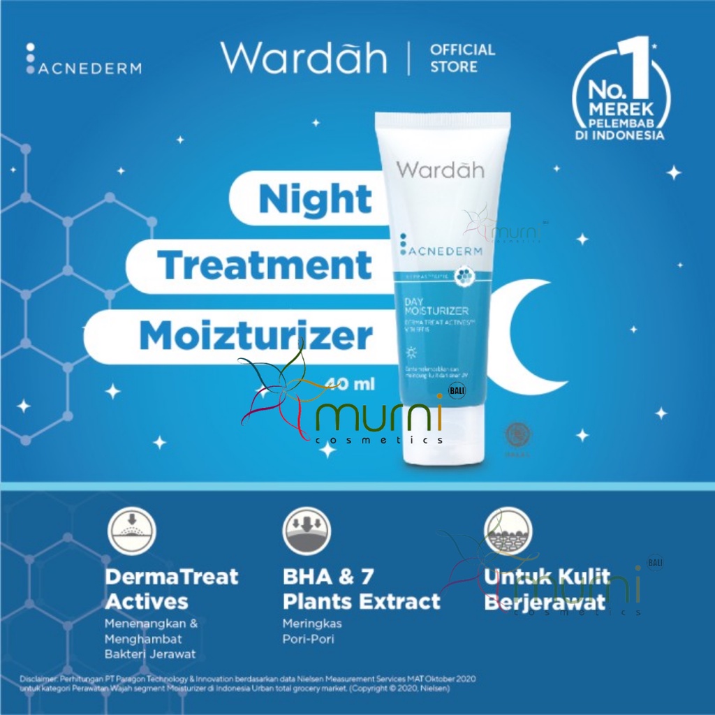 WARDAH Acnederm Night Treatment Moisturizer 40ml