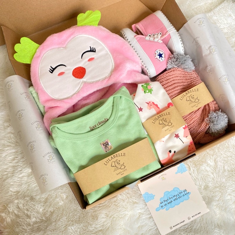 HAMPERS BAYI | KADO LAHIRAN BAYI / NEWBORN GIFT / HAMPERS BABY-OWL GREEN