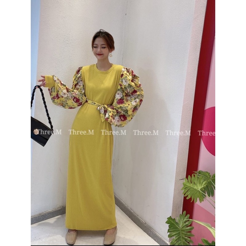 09951 Dress Maxi Anemone Puff Import 01-3