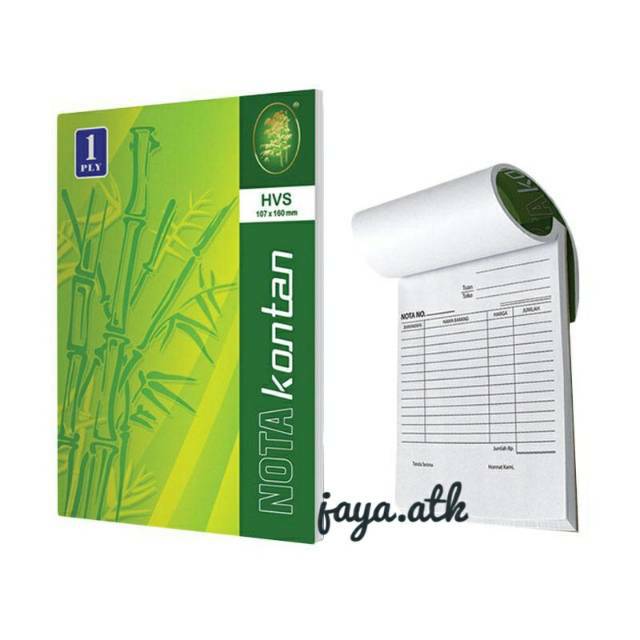 Nota Kontan 1 Ply 1 Rangkap Buku Nota Kontan 1 Ply