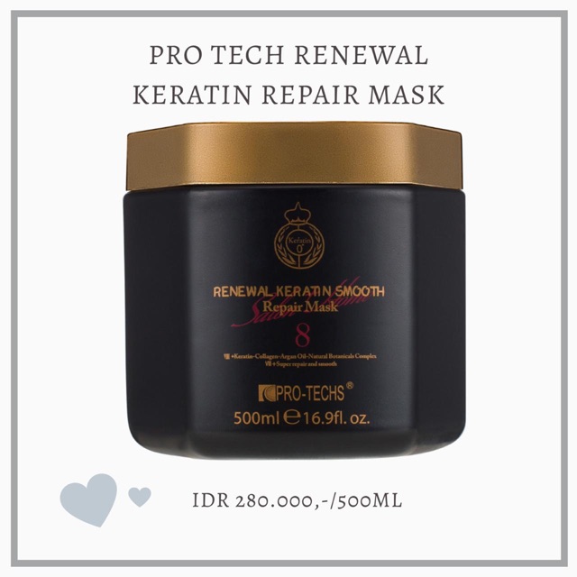 PRO TECHS KERATIN HAIR MASK 500ML