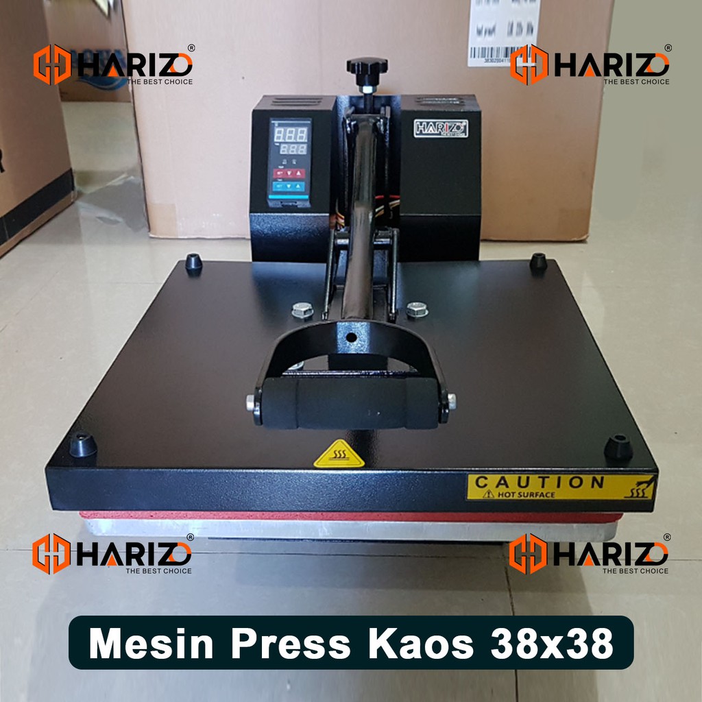 Mesin Press Kaos 38x38 NEW Alat Heatpress Sablon Polyflex Peralatan Hot