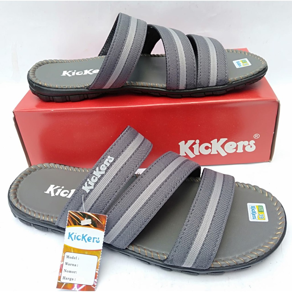 Sandal pria kickers sendal slide original selop casual dewasa slop distro terbaru murah kekinian COD