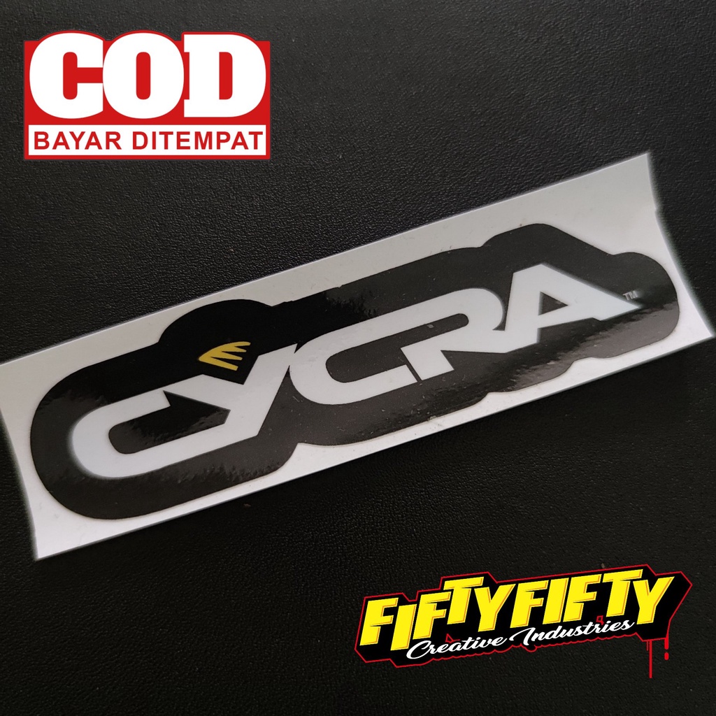 Stiker Print Cut CYCRA Stiker Printing Laminasi Glossy Tahan Air Stiker Motor Mobil Helm Sudah Membentuk Pola Desain
