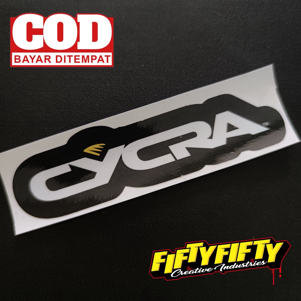 Stiker Print Cut CYCRA Stiker Printing Laminasi Glossy Tahan Air Stiker Motor Mobil Helm Sudah Membentuk Pola Desain