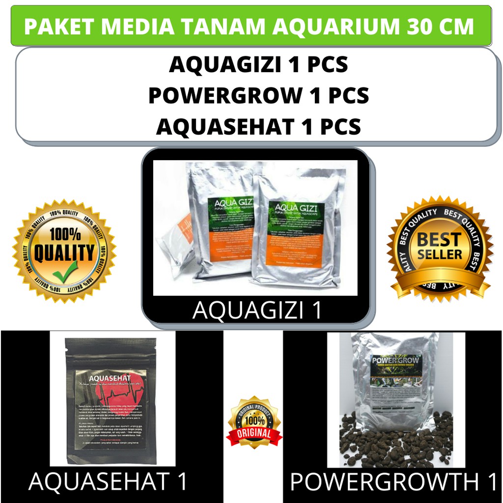 PAKET MEDIA TANAM AQUASCAPE AQUARIUM 30 CM