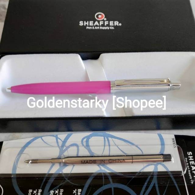 

Paket 1 Klik: 1pcs Sheaffer Sentinel Pink Fuchsia CT Ballpoint + 1pcs Refill Ballpoint