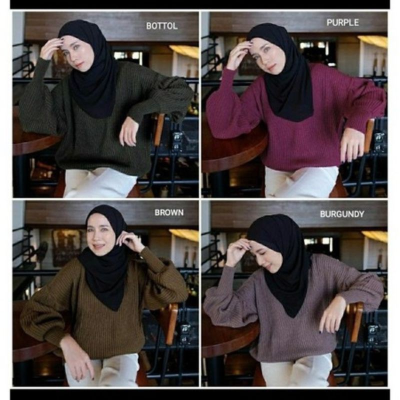 MDLV ~ BAJU RAJUT TOP ZAHRA (BG) // ATASAN RAJUT LENGAN PANJANG // WOMEN KNIT TOP // FASHION WANITA