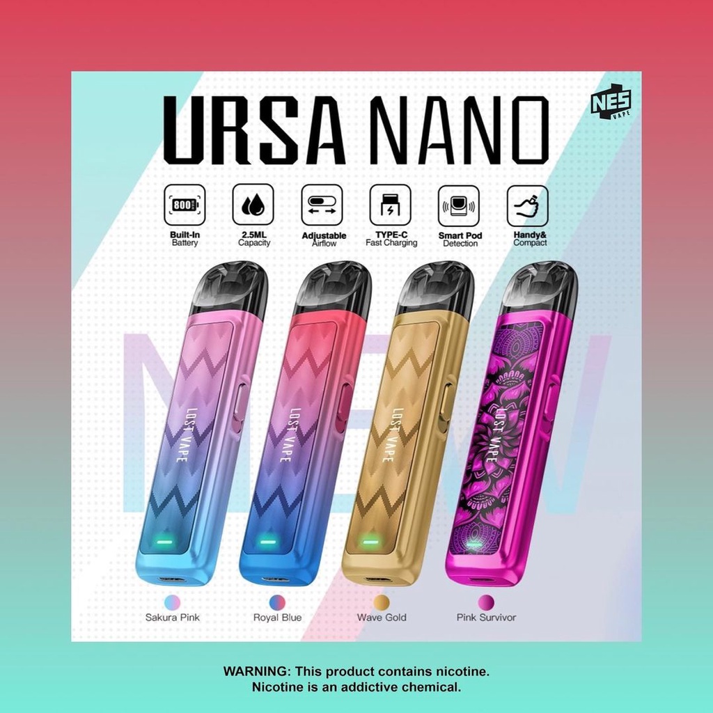 Terbaru Koleksi terbaru Nano Nano Ursa 18W Komplit Lq 60ml+Tali Siap Pakai My one jaya