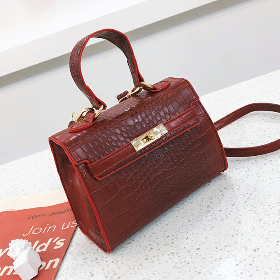 MBELLASHOP - 7871 - TAS BATAM - TAS IMPORT - TAS PESTA MURAH - TAS TANGAN CROCO PU - HANDBAG WANITA.