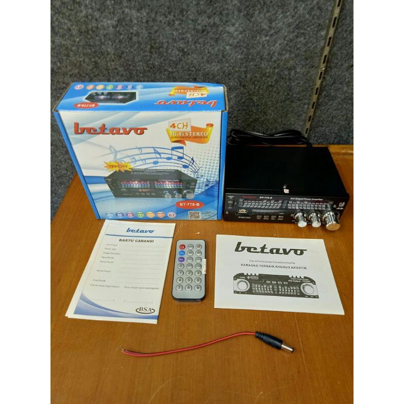 Mini Ampli 4 channel Betavo BT 779 B BT779B BT 779B BT-779-B Car Amplifier FM/MP3/USB MMC/BLUETOOTH